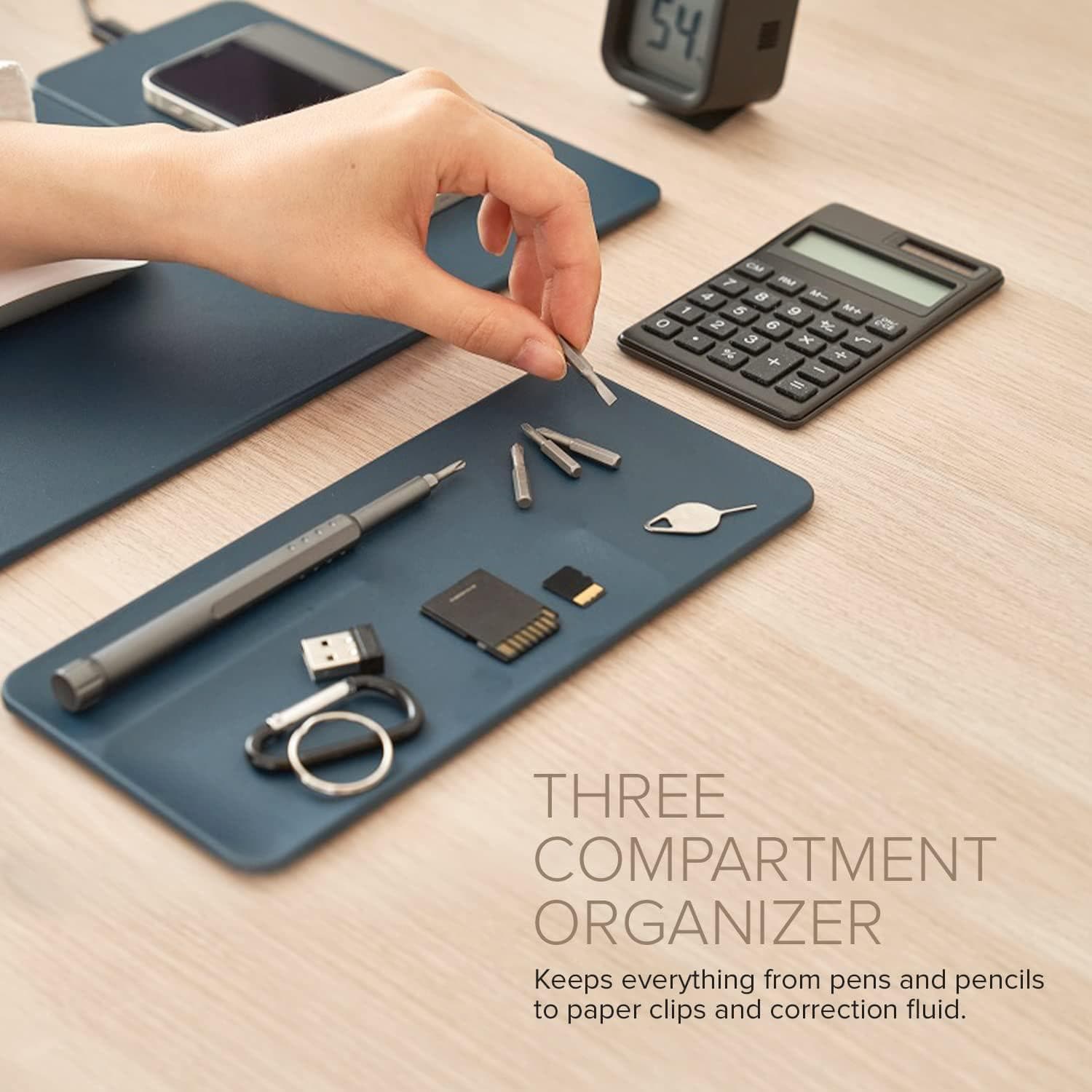 POUT HANDS 3 SPLIT MAX - Detachable Fast Wireless Charging Mouse Pad With Tray 6