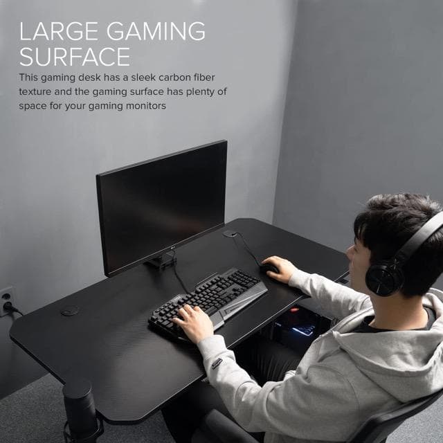 POUT Game Station 1 RGB LED Gaming Desk 3