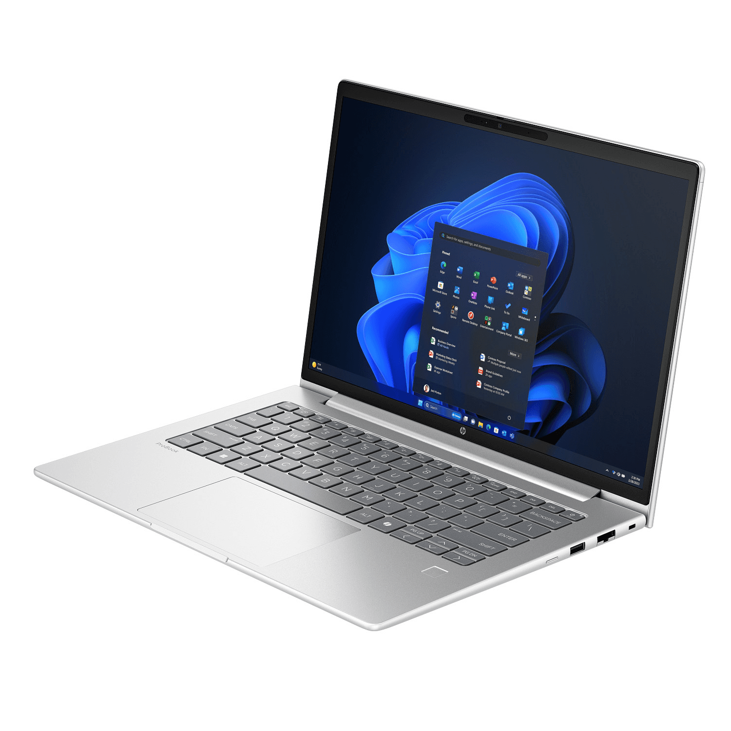 HP ProBook 4 G1i, Ultra 7-255U, DDR5 5600Mhz 16 GB RAM, 512 GB NVMe M.2 SSD, 14-inch Anti-glare WUXGA LED, Pike silver 2